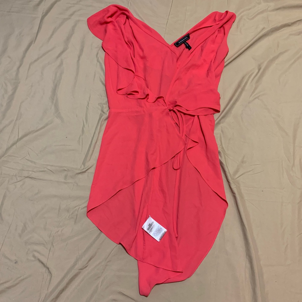 BCBGMaxAzria Pink Sheer Blouse